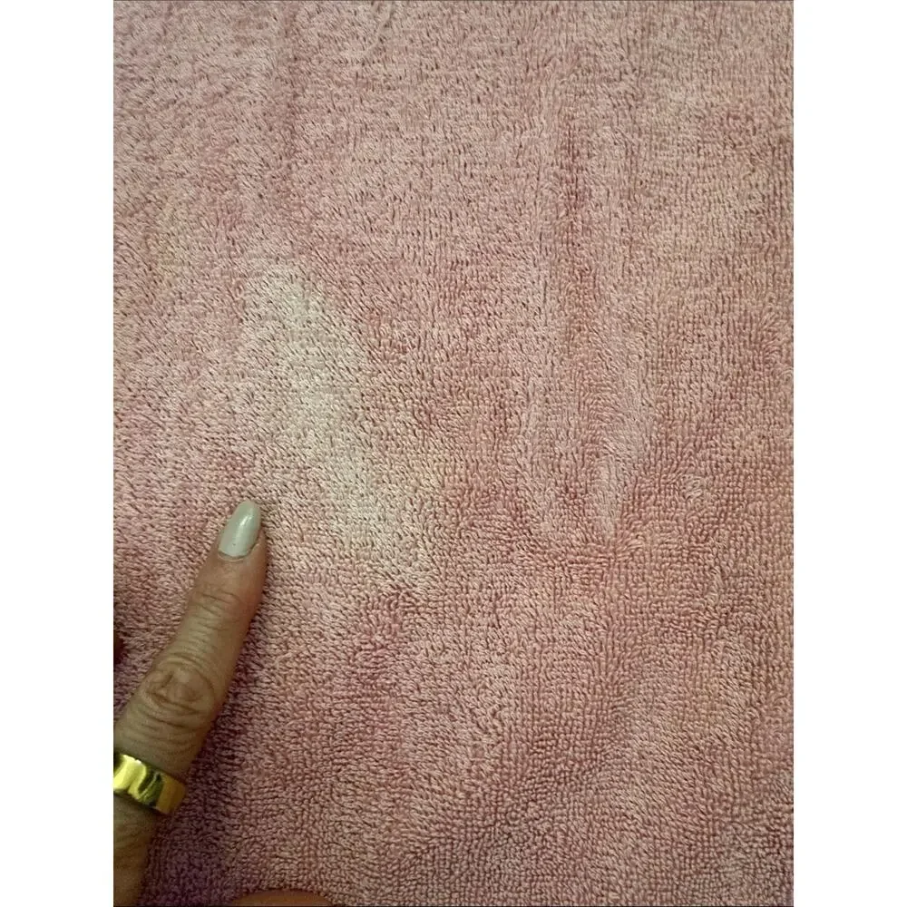 Vintage 70s/80s Diamond Classic Pink Floral Boho Grandma Cottage Bath Towel